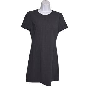 Theory Jatinn Short Sleeve Gray Wool Sheath Dress 2